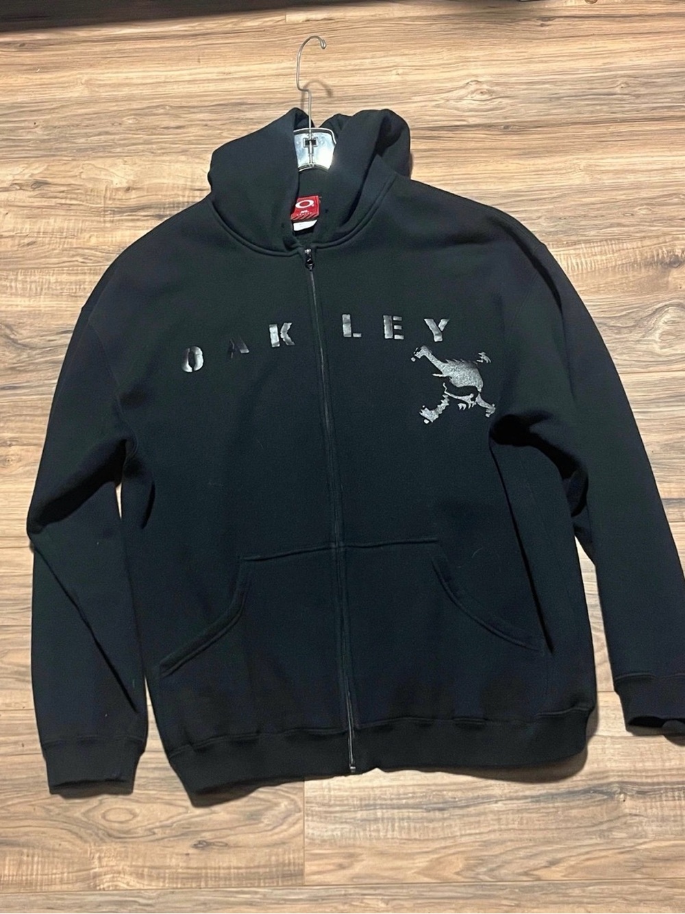 Oakley Black Full-Zip Sweatshirt with Logo Detail